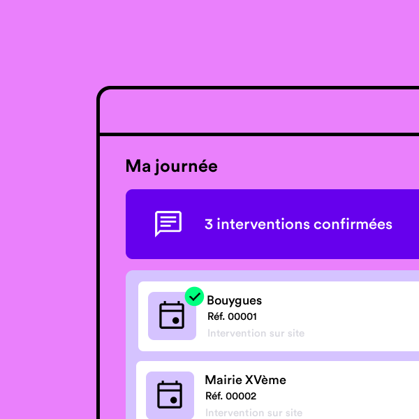 Application mobile pour techniciens avec golocalisation, accs Google Maps et synchronisation temps rel du planning