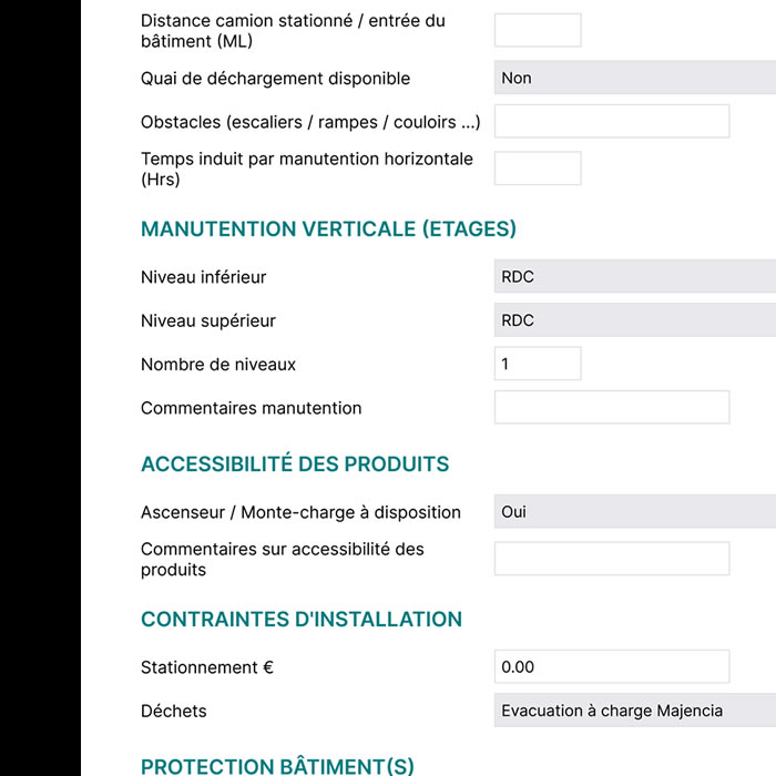 Chiffrage avanc avec 600 paramtres configurables pour grands comptes mobilier professionnel et parsing Excel automatique