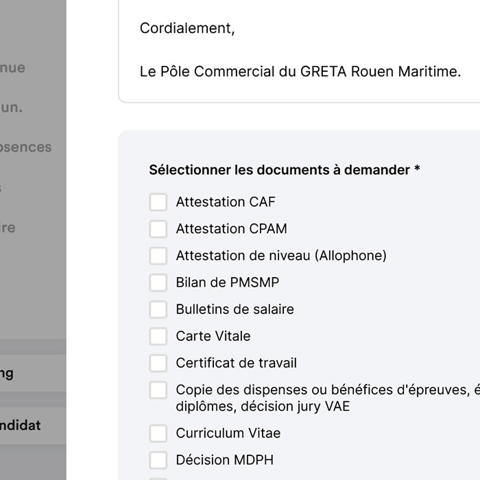 Systme de gnration automatique PDF CERFA conventions de stage et communication Mailjet avec suivi d'ouverture temps rel