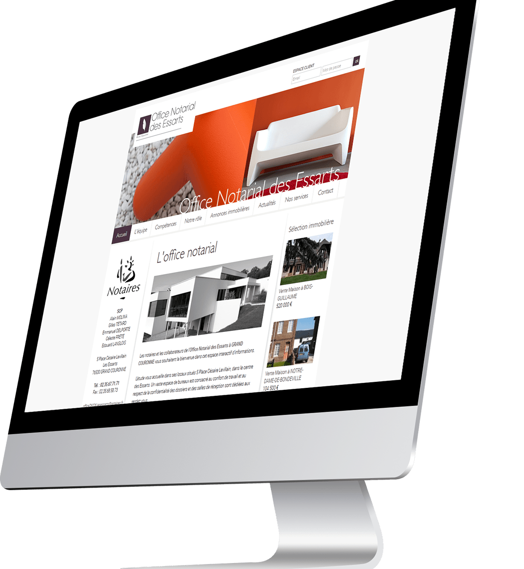 Dveloppement site internet Notaires Grand-Couronne