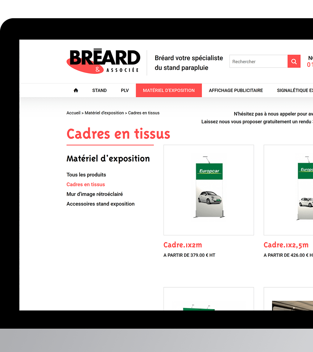 Page catégorie de produits Bréard
